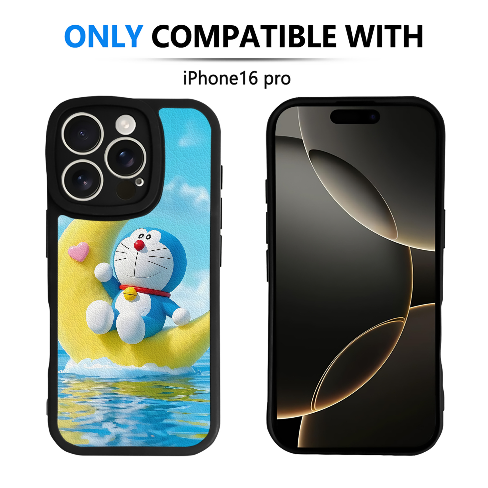 （画像用） ドラえもん Doraemon 【iPhone 16シリーズ対応】シリコンスマホケース（レザー調） 材質：シリコン